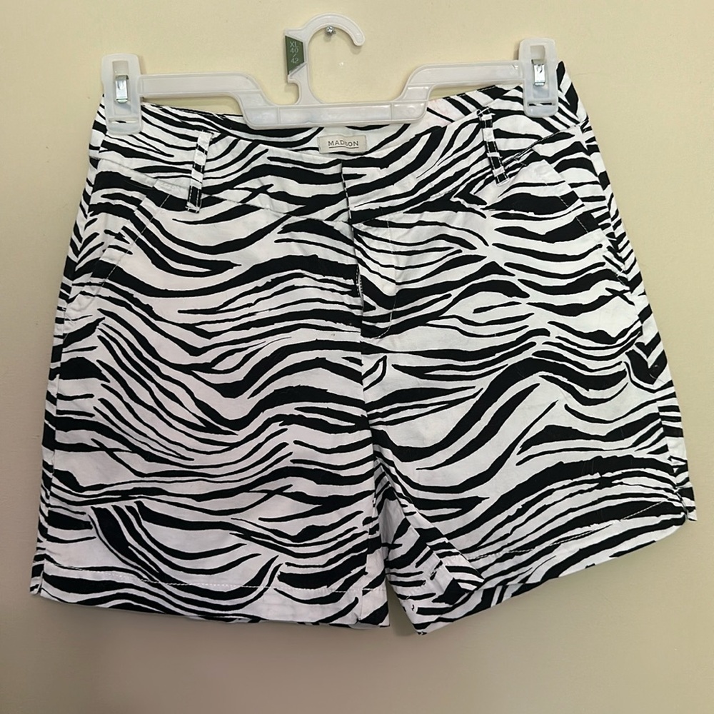 Zebra print shorts by Madison, size 8